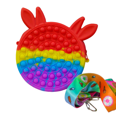Crossbody Pop It Bag for Kids – Pop It Shoulder Bag for Girls | Fidget Toy Purse for Stress Relief | Pop It Coin Pouch | Cute Birthday Gift for Kids