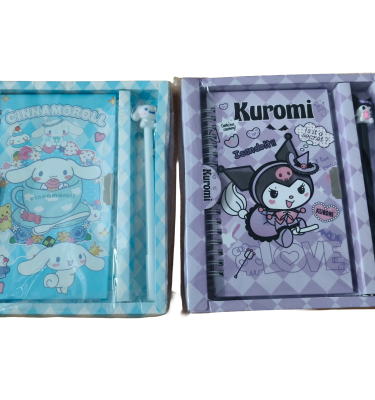 Sanrio Kuromi and Cinnamoroll Notebook and Pen Sets. - 2 pcs